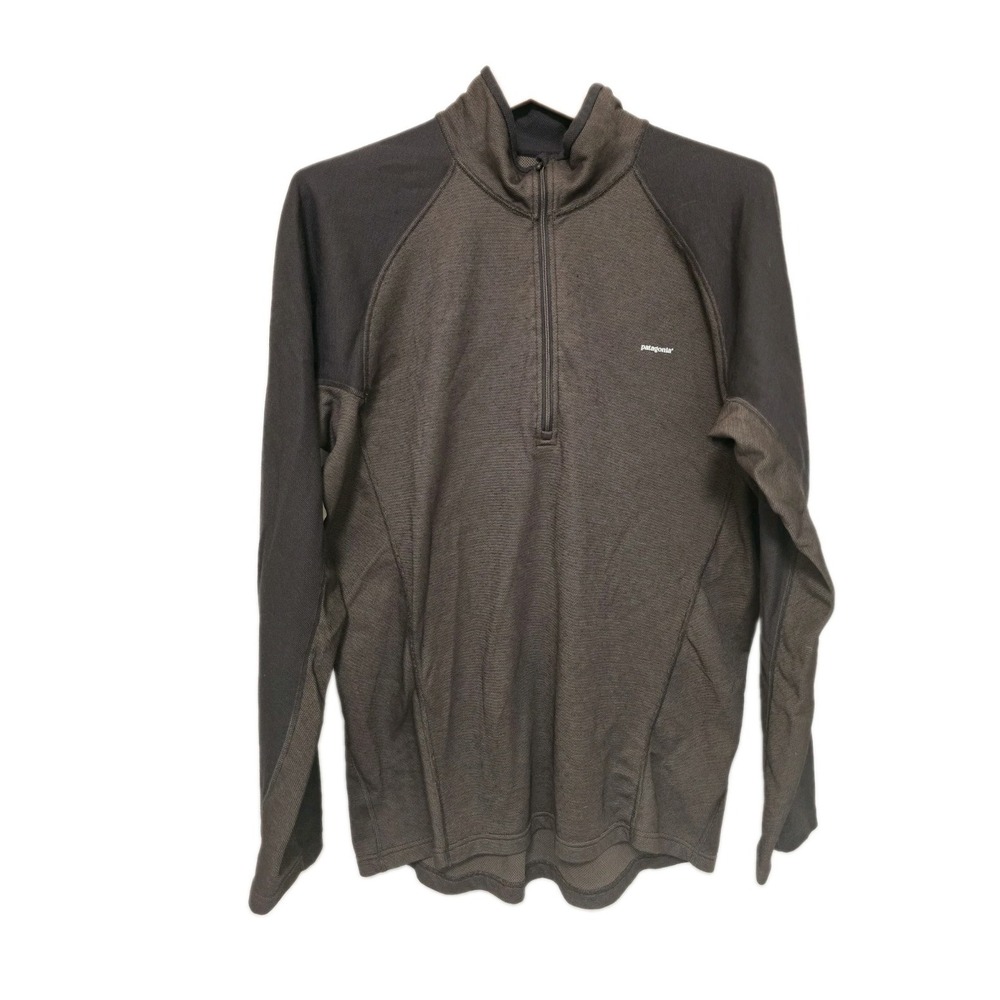 Patagonia Capilene 4Expedition Weight 1/4 Zip Base Layer Brown Mens Size Large